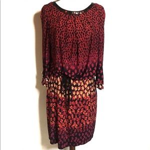 NWOT LONDON TIMES MULTI PRINT DRESS EMBELLISHED